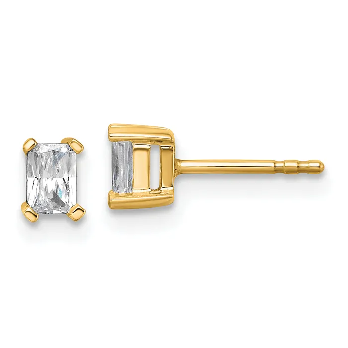 Goldia Earrings 14k Yellow Gold 12 ctw Certified Lab Grown Diamond VSSI G Radiant 4 Prong Heavy Wt Stud Earrings Goldia Earrings 14k Yellow Gold 12 ctw Certified Lab Grown Diamond VSSI G Radiant 4 Prong Heavy Wt Stud Earrings