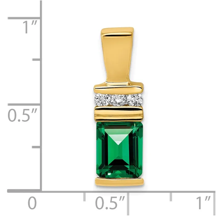 Goldia Earrings 14k Yellow Gold 8x6mm Emerald Cut Mount St Helens A Diamond Slide