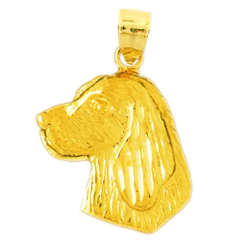 Goldia Necklaces 14K Gold Dog Head Pendant