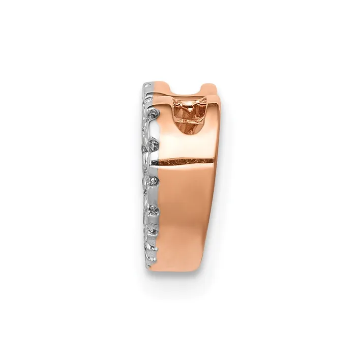 Goldia Necklaces 14k Rose Gold 115ct Real Diamond Heart Chain Slide