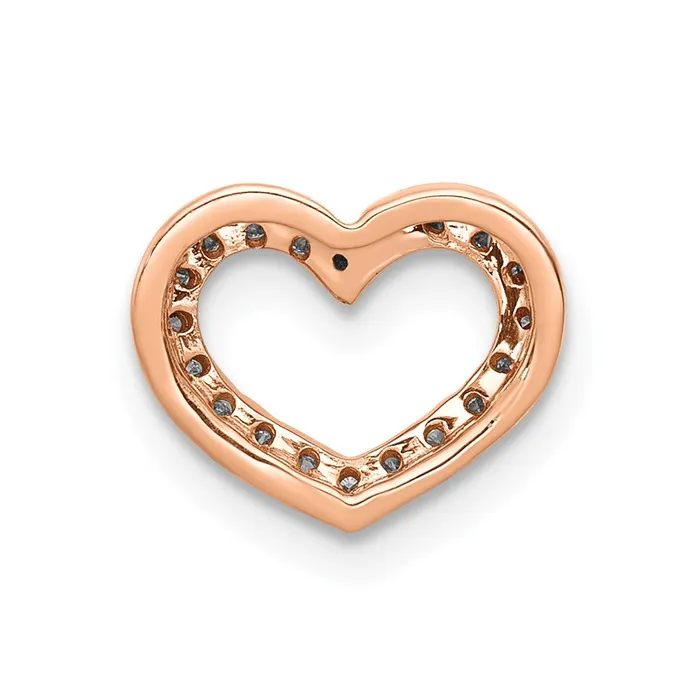 Goldia Necklaces 14k Rose Gold 115ct Real Diamond Heart Chain Slide