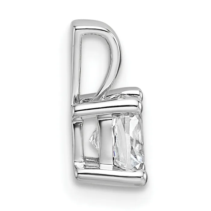 Goldia Necklaces 14k White Gold 34 Ct Certified Lab Grown Diamond VSSI G Cushion Four Prong Pendant