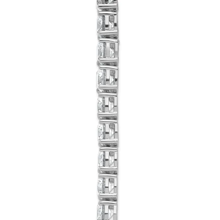 Goldia Necklaces 14k White Gold 44 Ct Lab Grown Diamond VSSI G Round 18 inch Straight Tennis Necklace