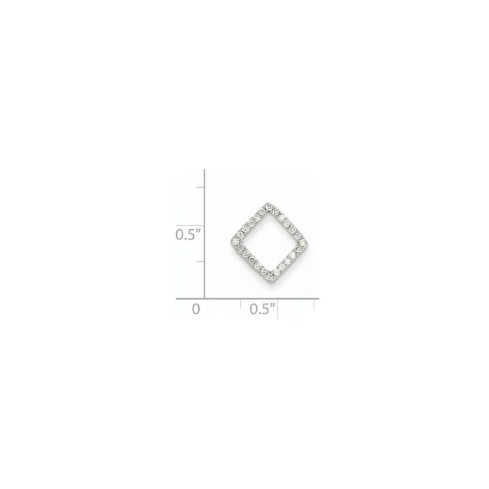 Goldia Necklaces 14K White Gold Real Diamond Chain Slide