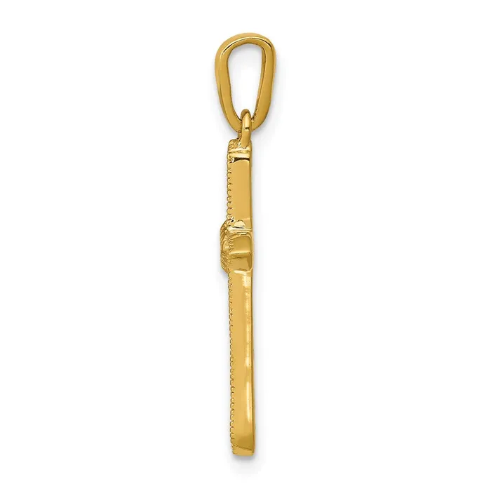 Goldia Necklaces 14K Yellow Gold 14ct Real Diamond Cross Pendant