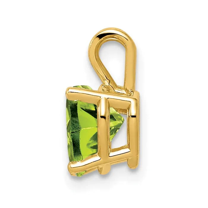 Goldia Necklaces 14K Yellow Gold 7mm Heart Peridot pendant