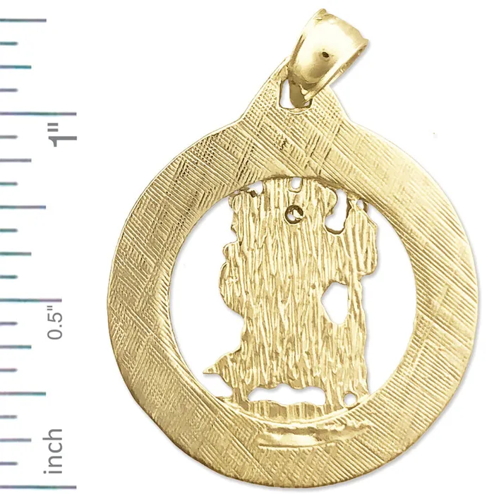 Goldia PreStyled Sets 14K Gold 24MM Saint Christopher Medallion