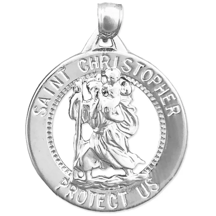 Goldia PreStyled Sets 14K Gold 24MM Saint Christopher Medallion