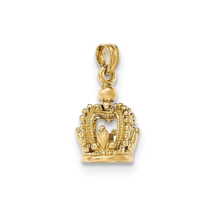 Goldia PreStyled Sets 14k Yellow Gold 3D Crown Pendant