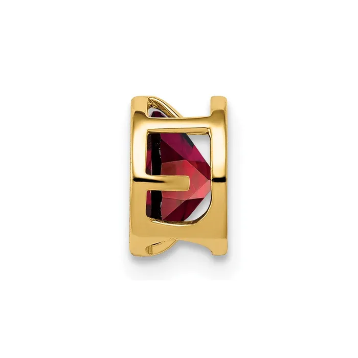 Goldia PreStyled Sets 14K Yellow Gold 6mm Garnet bezel pendant