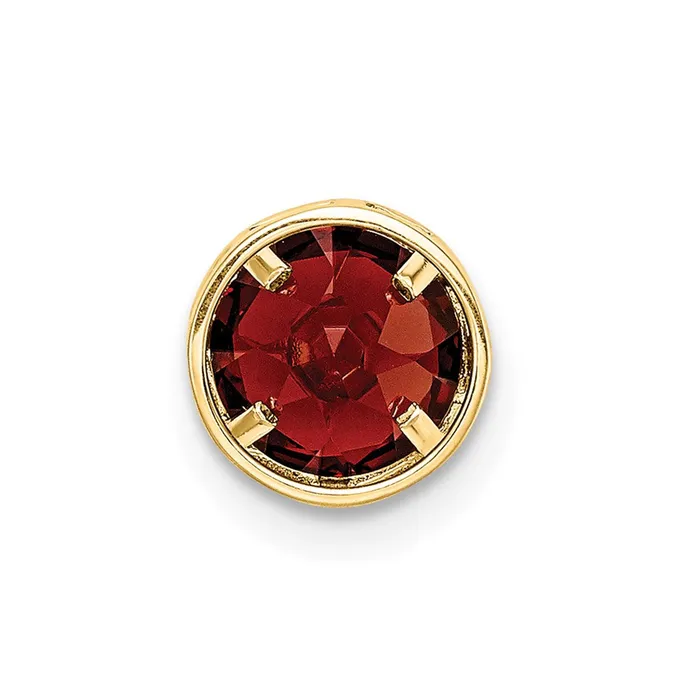 Goldia PreStyled Sets 14K Yellow Gold 6mm Garnet bezel pendant