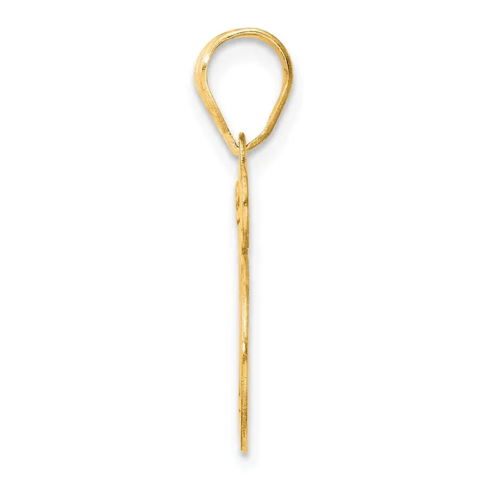 Goldia PreStyled Sets 14k Yellow Gold Polished Etched Number 15 Pendant