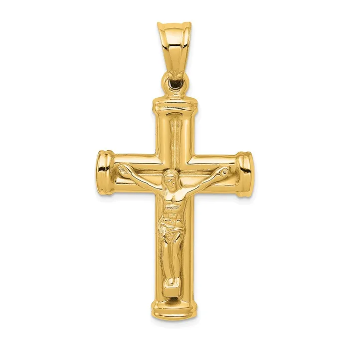 Goldia PreStyled Sets 14k Yellow Gold Reversible Crucifix Pendant