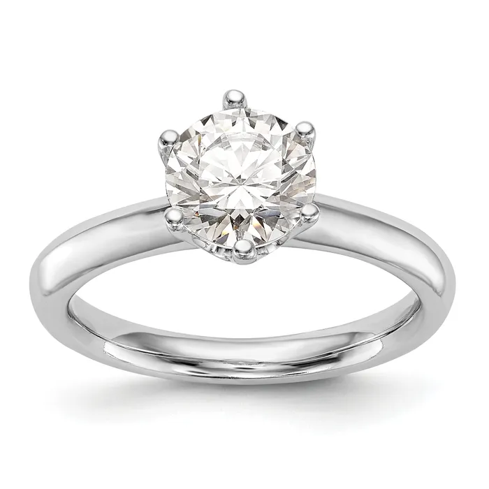 Goldia Rings 033ct CZ Solid Real 14k White Gold Solitaire Engagement Ring