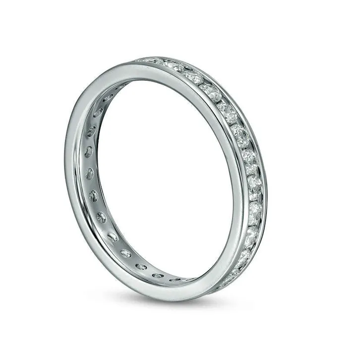 Goldia Rings 10 CT TW Natural Diamond Eternity Band in Solid 14K White Gold HSI2 Goldia Rings 10 CT TW Natural Diamond Eternity Band in Solid 14K White Gold HSI2