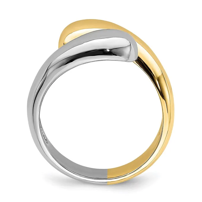 Goldia Rings 14k TwoTone Gold Polished Bypass Ring