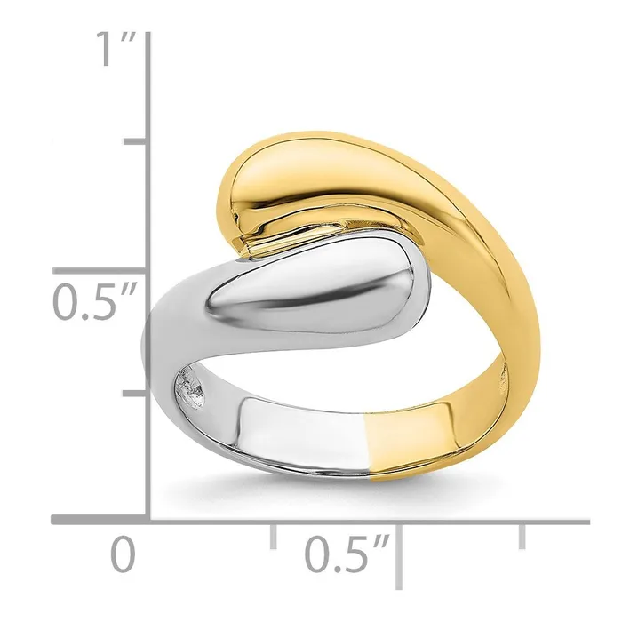 Goldia Rings 14k TwoTone Gold Polished Bypass Ring