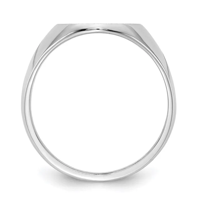 Goldia Rings 14K White Gold 150x125mm Closed Back Signet Ring