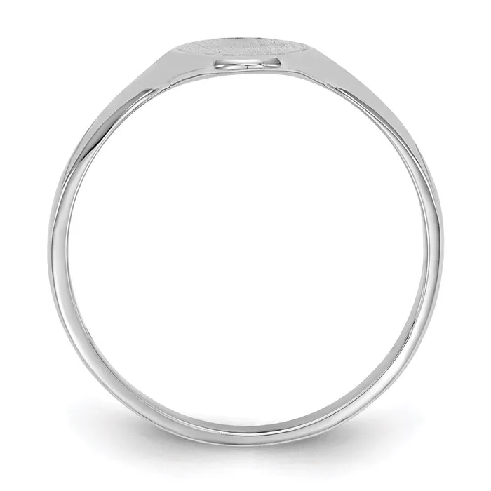 Goldia Rings 14k White Gold 155x70mm Closed Back Signet Ring