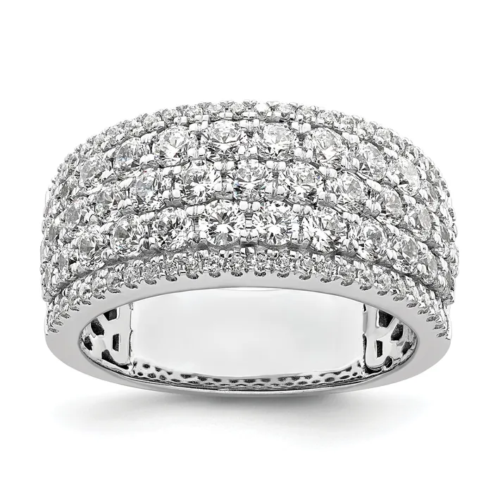 Goldia Rings 14k White Gold 2 Ct Lab Grown Diamond VSSI G Fashion Band Ring Goldia Rings 14k White Gold 2 Ct Lab Grown Diamond VSSI G Fashion Band Ring