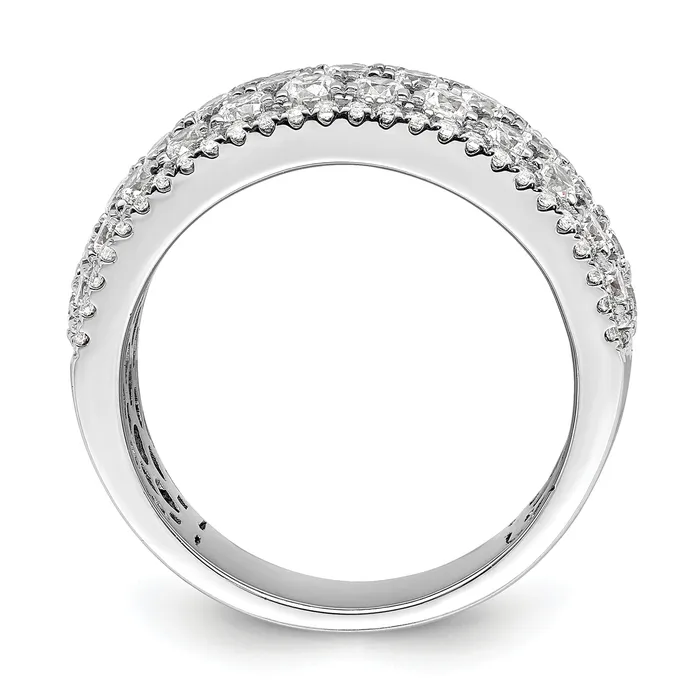 Goldia Rings 14k White Gold 2 Ct Lab Grown Diamond VSSI G Fashion Band Ring