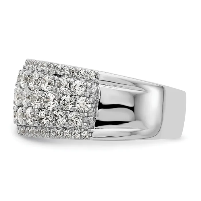 Goldia Rings 14k White Gold 2 Ct Lab Grown Diamond VSSI G Fashion Band Ring