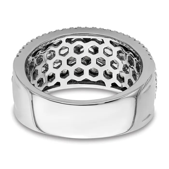 Goldia Rings 14k White Gold 2 Ct Lab Grown Diamond VSSI G Fashion Band Ring