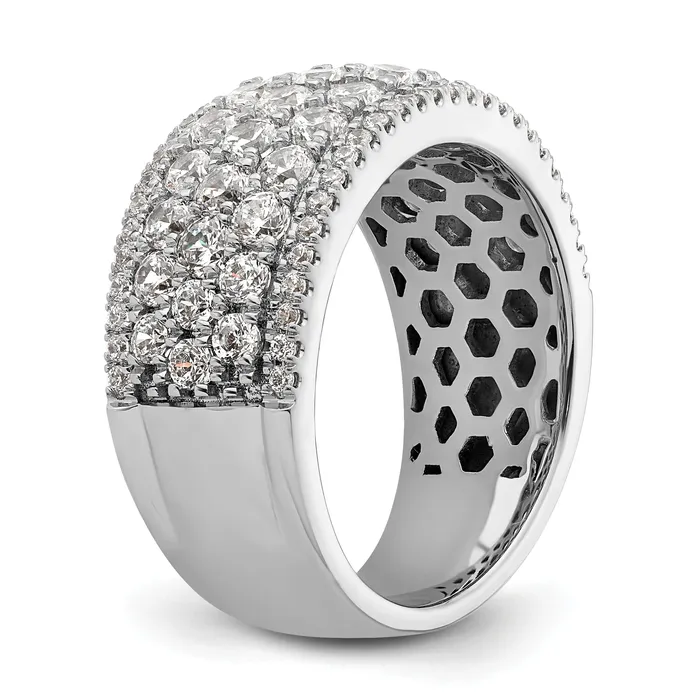 Goldia Rings 14k White Gold 2 Ct Lab Grown Diamond VSSI G Fashion Band Ring