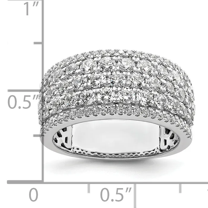Goldia Rings 14k White Gold 2 Ct Lab Grown Diamond VSSI G Fashion Band Ring