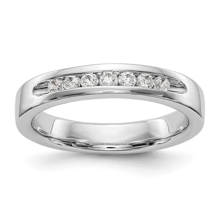 Goldia Rings 14k White Gold 7Stone 14 carat Round Diamond Complete Channel Band Goldia Rings 14k White Gold 7Stone 14 carat Round Diamond Complete Channel Band