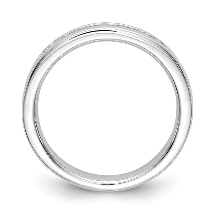 Goldia Rings 14k White Gold 7Stone 14 carat Round Diamond Complete Channel Band