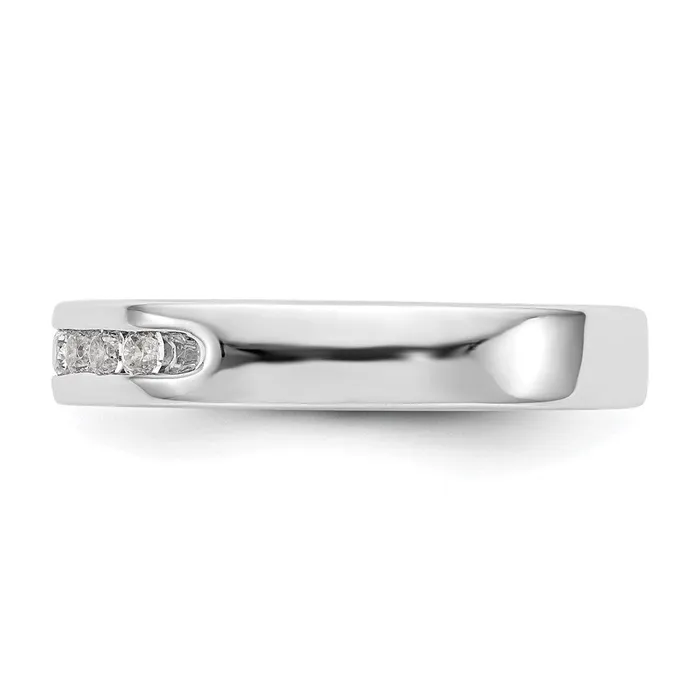 Goldia Rings 14k White Gold 7Stone 14 carat Round Diamond Complete Channel Band