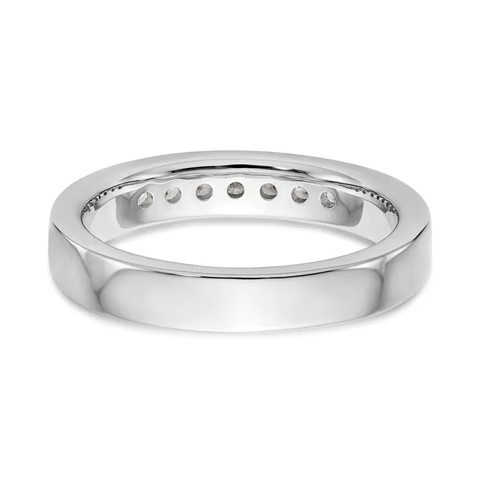 Goldia Rings 14k White Gold 7Stone 14 carat Round Diamond Complete Channel Band