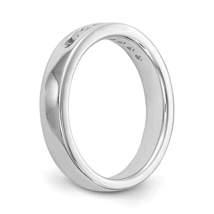 Goldia Rings 14k White Gold 7Stone 14 carat Round Diamond Complete Channel Band