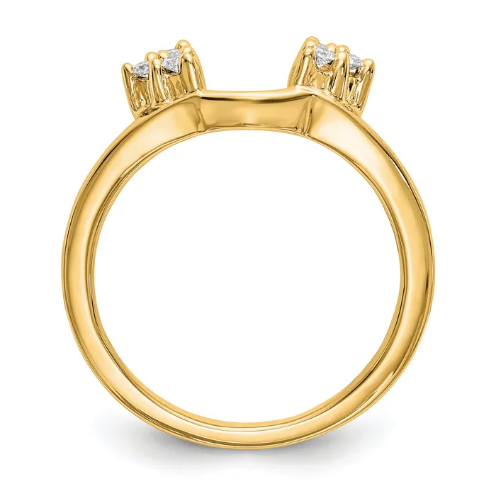 Goldia Rings 14k Yellow Gold 18 Ct Lab Grown Diamond VSSI G Ring Wrap