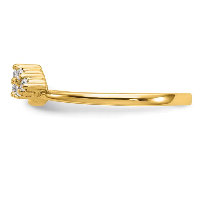Goldia Rings 14k Yellow Gold 18 Ct Lab Grown Diamond VSSI G Ring Wrap