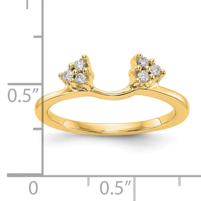 Goldia Rings 14k Yellow Gold 18 Ct Lab Grown Diamond VSSI G Ring Wrap