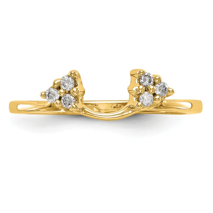 Goldia Rings 14k Yellow Gold 18 Ct Lab Grown Diamond VSSI G Ring Wrap