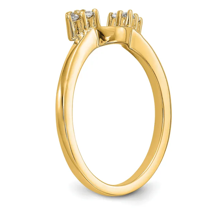 Goldia Rings 14k Yellow Gold 18 Ct Lab Grown Diamond VSSI G Ring Wrap