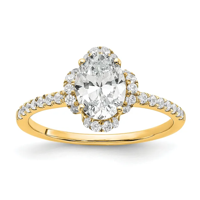 Goldia Rings 14k Yellow Gold Lab Grown Diamond VSSI FGH Oval Engagement Ring Goldia Rings 14k Yellow Gold Lab Grown Diamond VSSI FGH Oval Engagement Ring