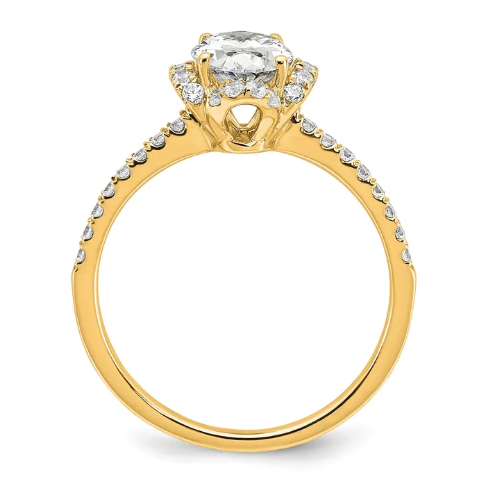 Goldia Rings 14k Yellow Gold Lab Grown Diamond VSSI FGH Oval Engagement Ring