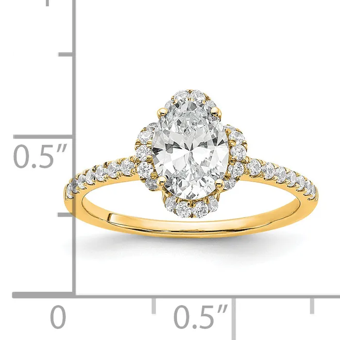 Goldia Rings 14k Yellow Gold Lab Grown Diamond VSSI FGH Oval Engagement Ring