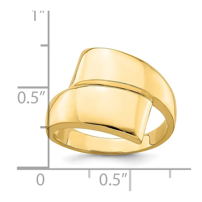 Goldia Rings 14K Yellow Gold Polished Bypass Ring