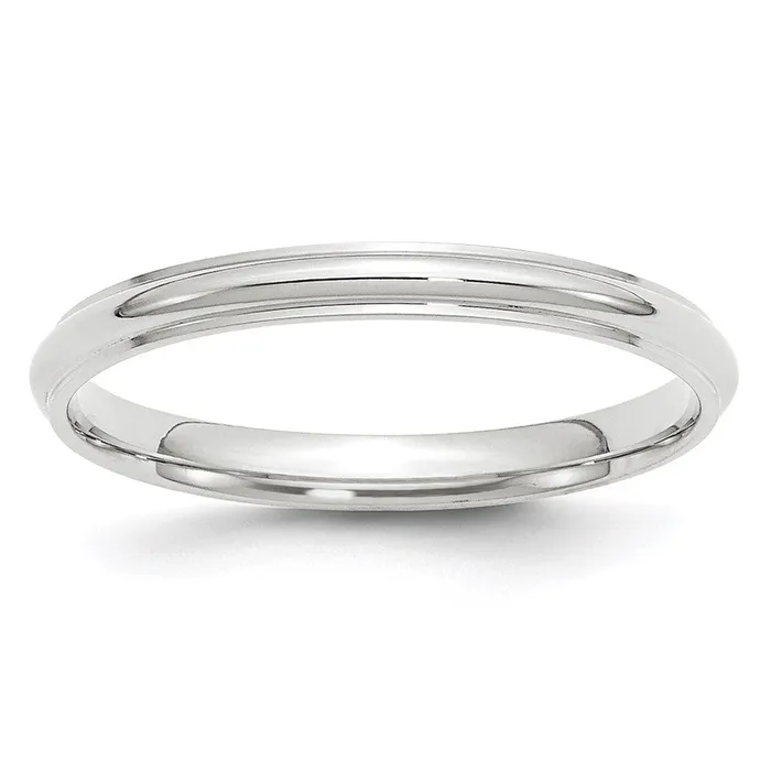 Goldia Rings Solid 10K White Gold 25mm Half Round with Edge MensWomens Wedding Band Ring Size 55 Goldia Rings Solid 10K White Gold 25mm Half Round with Edge MensWomens Wedding Band Ring Size 55
