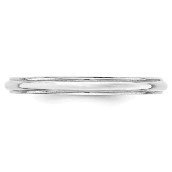 Goldia Rings Solid 10K White Gold 25mm Half Round with Edge MensWomens Wedding Band Ring Size 55 Goldia Rings Solid 10K White Gold 25mm Half Round with Edge MensWomens Wedding Band Ring Size 55