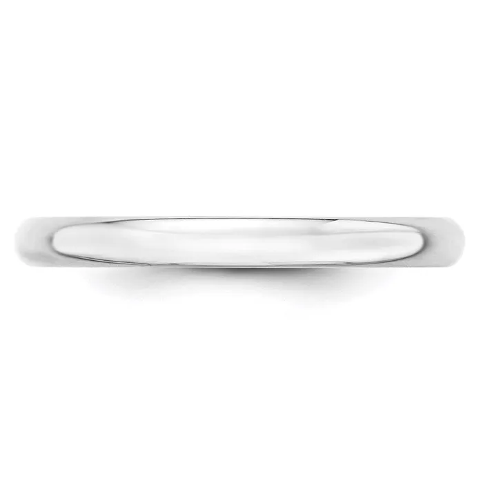Goldia Rings Solid 10K White Gold 25mm Light Weight Half Round MensWomens Wedding Band Ring Size 10 Goldia Rings Solid 10K White Gold 25mm Light Weight Half Round MensWomens Wedding Band Ring Size 10