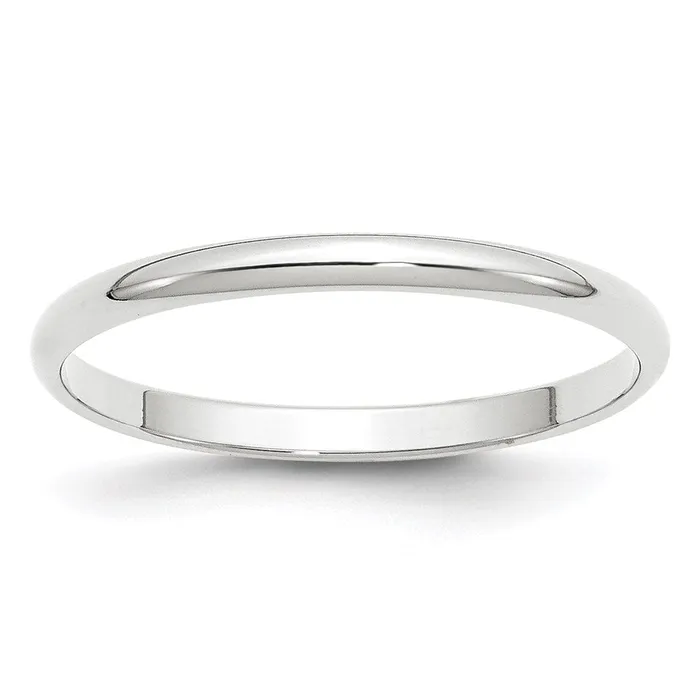 Goldia Rings Solid 10K White Gold 2mm Light Weight Half Round MensWomens Wedding Band Ring Size 10 Goldia Rings Solid 10K White Gold 2mm Light Weight Half Round MensWomens Wedding Band Ring Size 10