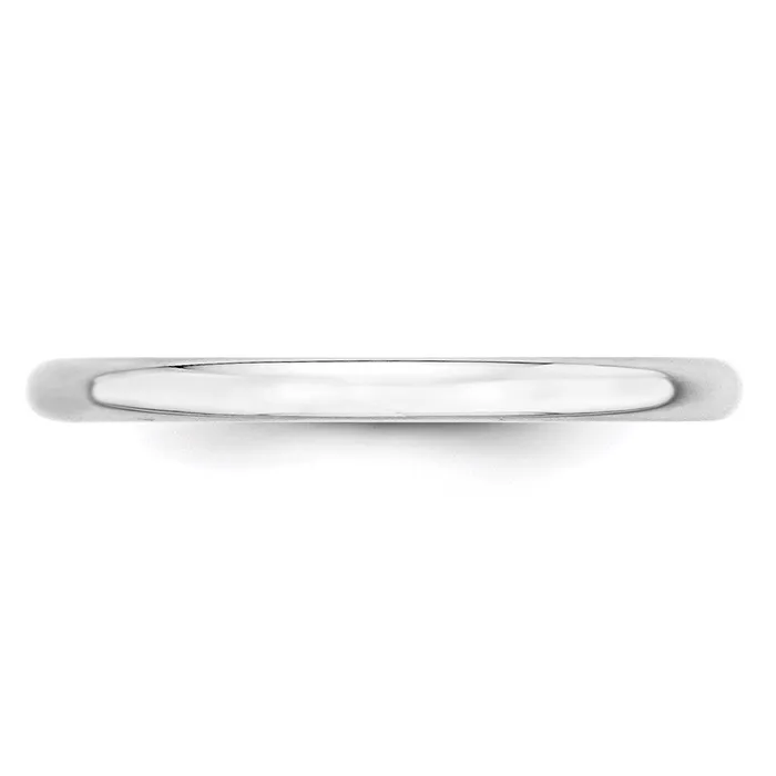 Goldia Rings Solid 10K White Gold 2mm Light Weight Half Round MensWomens Wedding Band Ring Size 10 Goldia Rings Solid 10K White Gold 2mm Light Weight Half Round MensWomens Wedding Band Ring Size 10