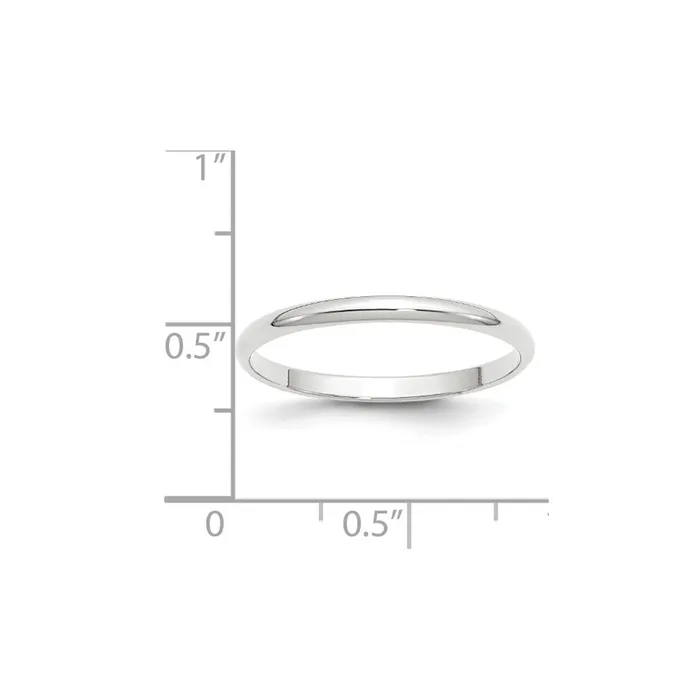Goldia Rings Solid 10K White Gold 2mm Light Weight Half Round MensWomens Wedding Band Ring Size 10 Goldia Rings Solid 10K White Gold 2mm Light Weight Half Round MensWomens Wedding Band Ring Size 10
