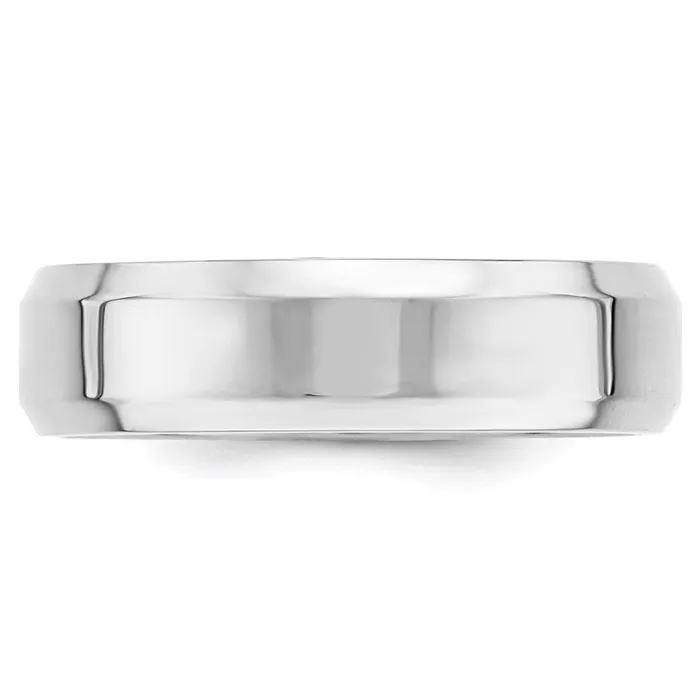 Goldia Rings Solid 10K White Gold 6mm Bevel Edge Comfort Fit MensWomens Wedding Band Ring Size 95 Goldia Rings Solid 10K White Gold 6mm Bevel Edge Comfort Fit MensWomens Wedding Band Ring Size 95